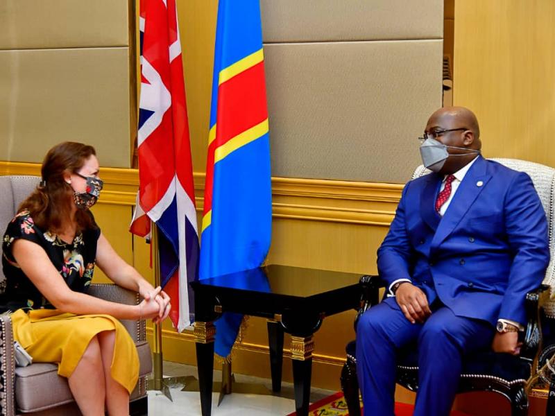 Felix Tshisekedi et l'ambassadrice anglaise