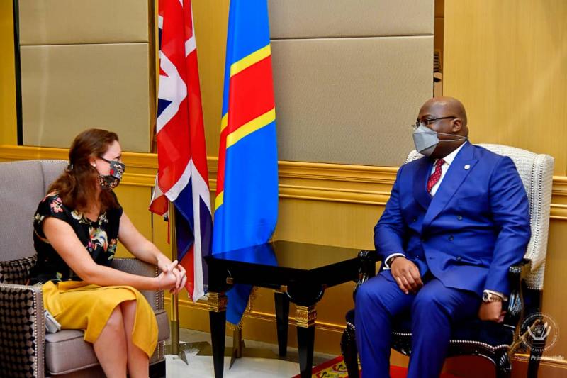 Felix Tshisekedi et l'ambassadrice anglaise
